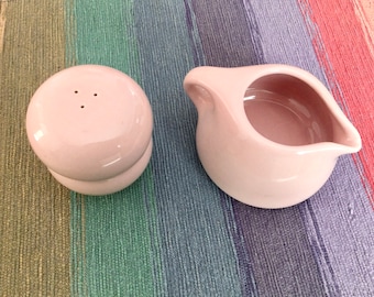 Russel Wright Iroquois Casual China Pink Salt & Pepper and Creamer - Sold As Set - Pristine Vintage Condition - c 1940s/50s - Family Estate