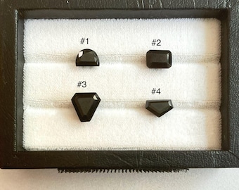 Designer Cut Black Spinel Faceted Gemstones - Sold by Lot c 21.25 tcw - All Natural Collection - Carl Lewis Druckman(GIA-GG)