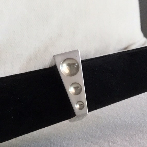 Modernist 1980s Geometric Stackable Statement Rin… - image 1