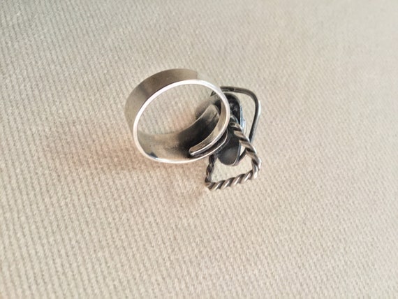 Chrysoprase & Sterling Silver Adjustable Ring - P… - image 8