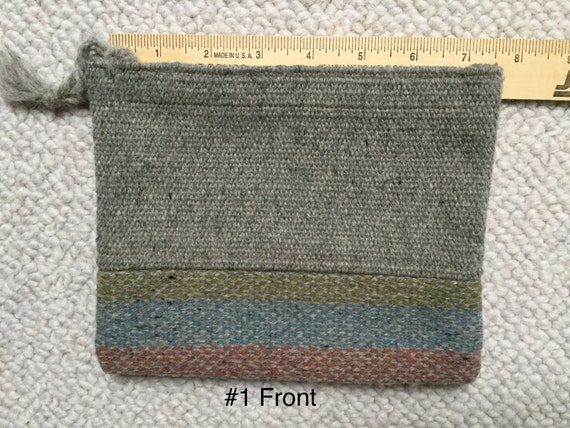 Vintage Chimayo Gray Striped Clutch Purse #1 OR #… - image 3