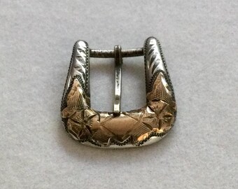Buy Vintage Diamond Ranger Hatband Buckle - Sterling and 10K  display picture 1