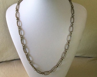 Paper Clip Stainless Steel Chain Statement Necklaces - Exc. Quality - Unused Vintage Condition c 18.5 in L - #1 or # 2 - 40.00 Each