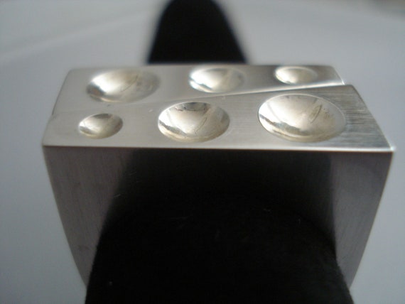 Modernist 1980s Geometric Stackable Statement Rin… - image 8