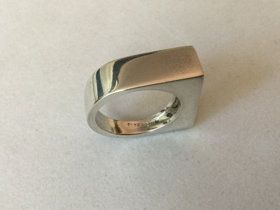 Modernist 1980s Geometric Stackable Statement Rin… - image 5