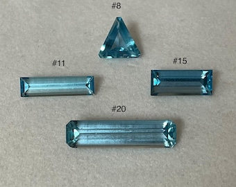 1985 Nigerian Aquamarine Designer Cut Gemstones - c 7.815 tcw - Sold by Piece or Lot - AAA+ Quality