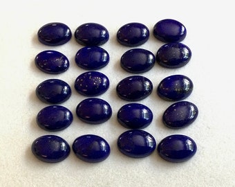 5 Star Pre 1985 Afghan Lapis 13 x 10mm and 14 x 10mm Oval Designer Cut Cabs - Bulk Lot c. 107.5 tcw - DIY Ready to Set Cabochons