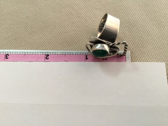 Chrysoprase & Sterling Silver Adjustable Ring - P… - image 7