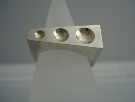 Modernist 1980s Geometric Stackable Statement Rin… - image 9