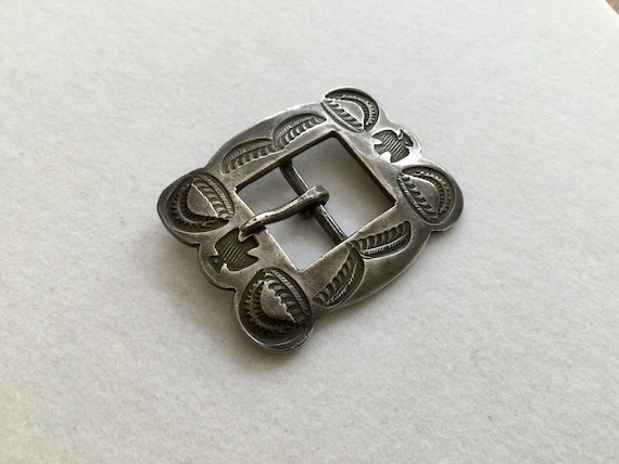 Joe Honda His Works 1967-1983　直筆サイン入り Fred Harvey Era Hand Wrought Sterling Silver Belt Buckle - C