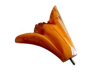 Vintage Marbled Honey Bakelite Lily - Excellent Condition