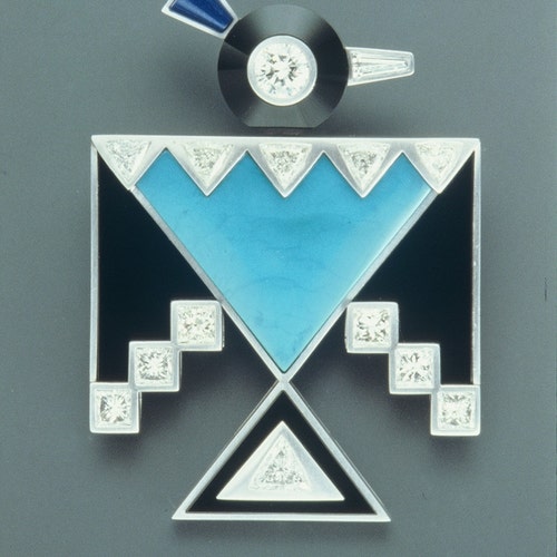 Buy Vintage Diamond Ranger Hatband Buckle - Sterling and 10K  display picture 3