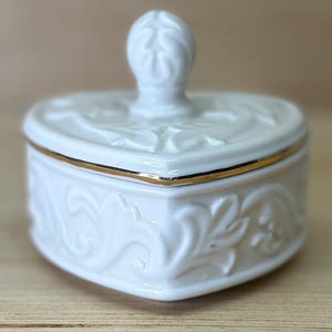 Lenox Embossed Heart Shaped Trinket Box