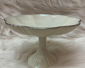 Lenox fluted candy dish pedestal bowl