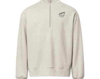 Unisex trui met halve rits