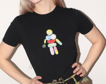 VIVIENNE WESTWOOD 1997 S/SコレクションTシャツ　XS Vintage 90's VIVIENNE WESTWOOD Top / SS 1997 Runway / Striped Silk
