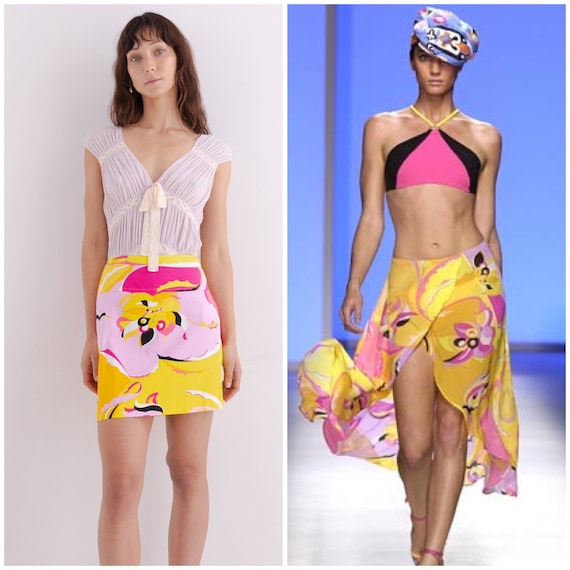 Vintage Y2K EMILIO PUCCI Skirt SS 2004 Runway Signed Floral
