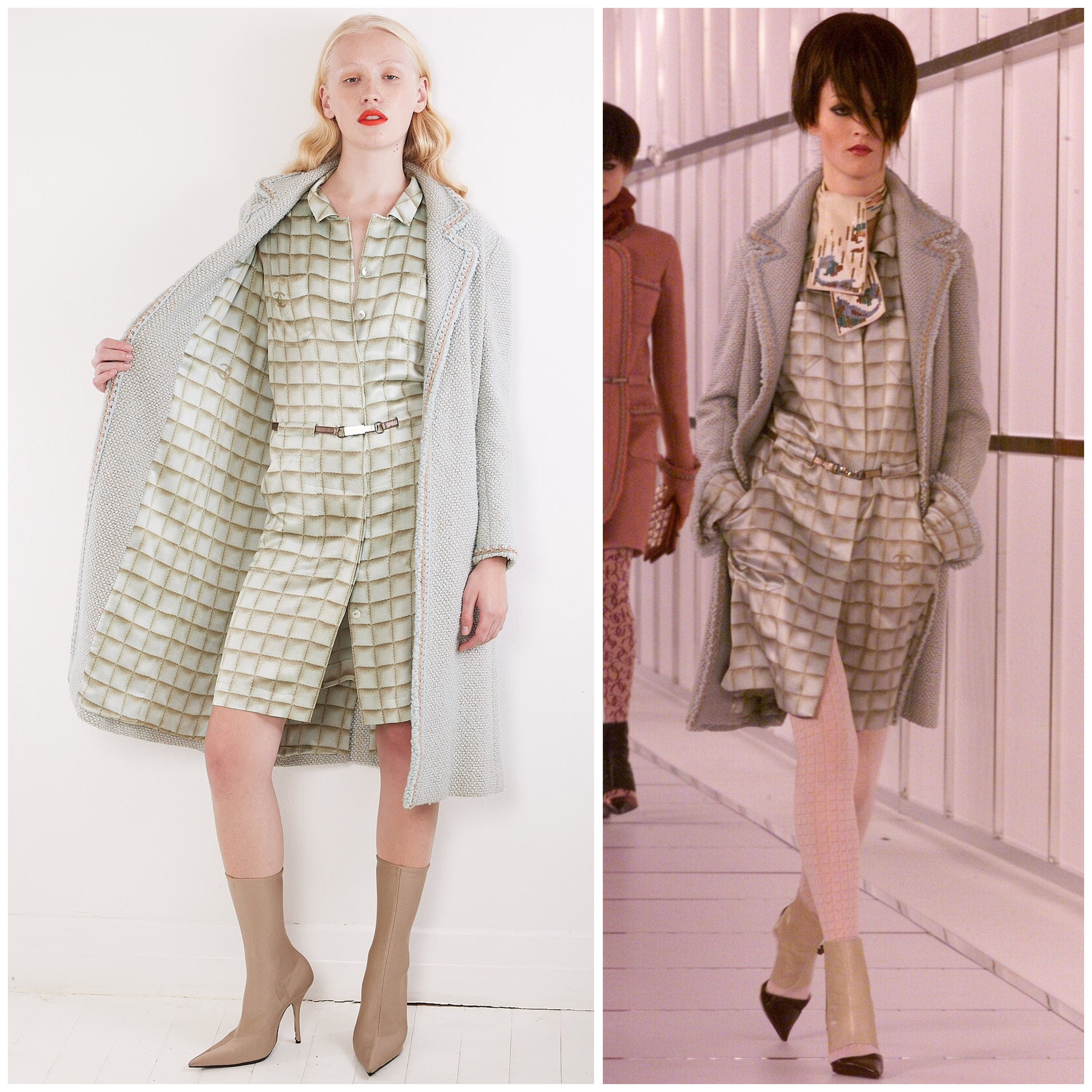 Chanel Spring 2003 Lightweight Tweed Jacket, 36