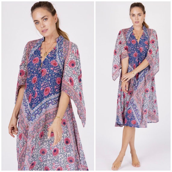 vintage 60's ADINI India Imports Indian cotton gau