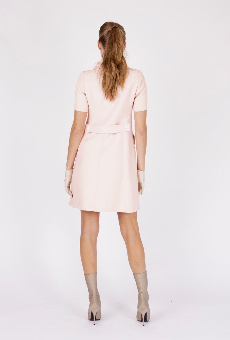 vintage 60's COURREGES PARIS Couture numbered logo dress image 3