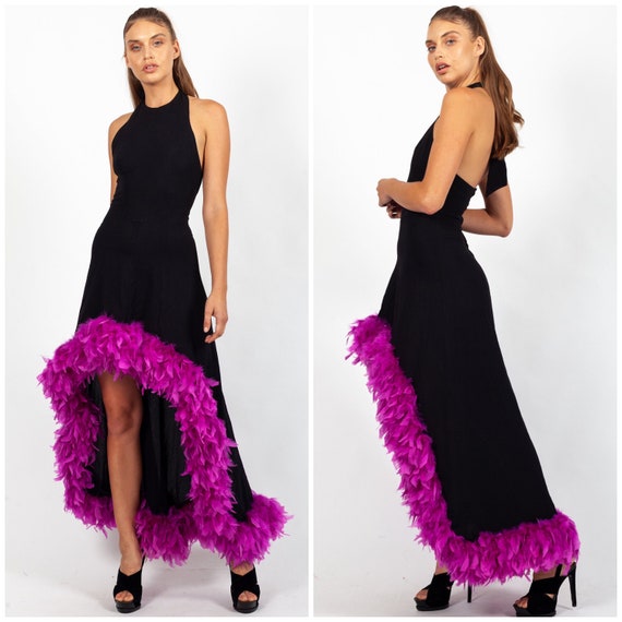 vintage 70's BRITISH BOUTIQUE halter neck gown / f