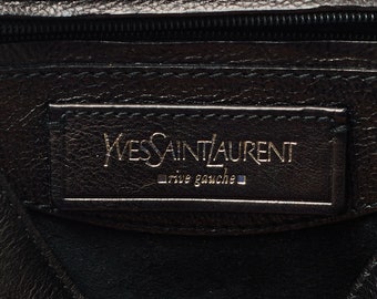 vintage Y2K Yves Saint LAURENT Mombasa bag / Tom Ford / YSL Rive Gauche /  SS 2002 / metal horn / licorice / serial code / 100% authentic