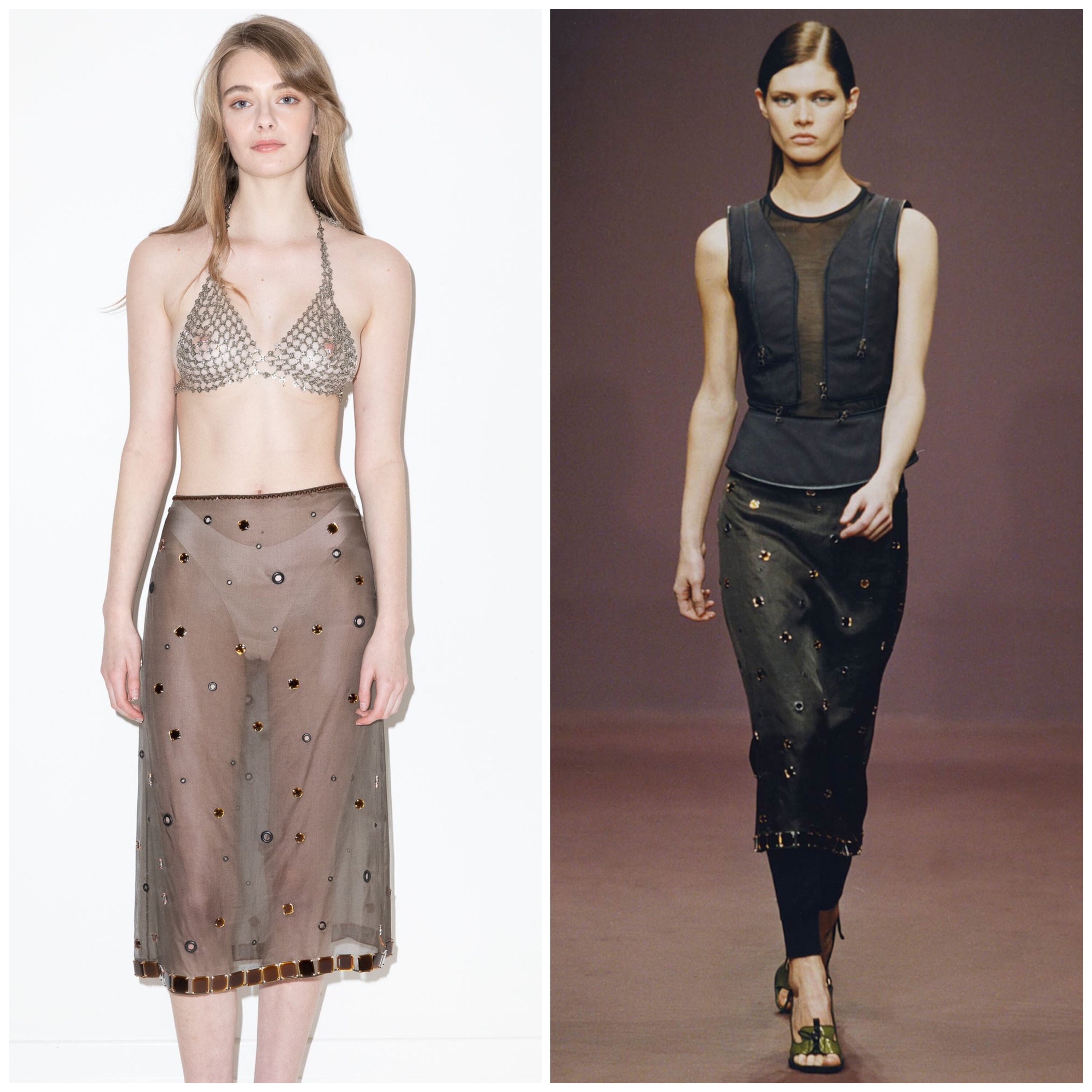 【プラダ・PRADA】Mouline maxi-skirt Prada Mouline Wool Midi Skirt - Bergdorf Goodman