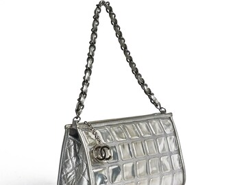 Borsa a cubo di ghiaccio trapuntata CHANEL vintage / pelle | Etsy Italia