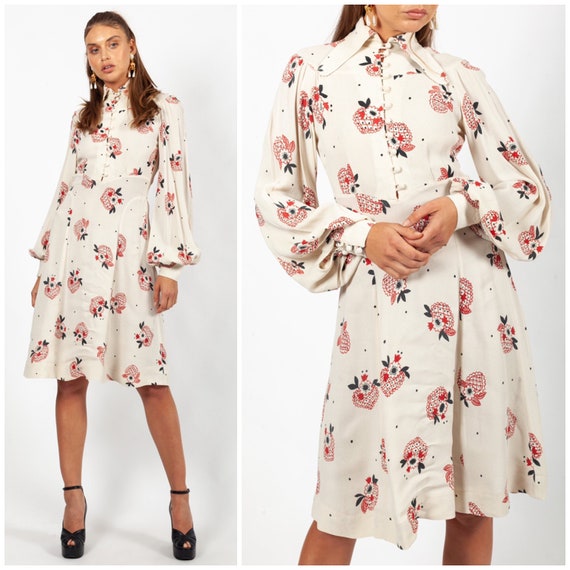 vintage 70's OSSIE CLARK crepe dress / Celia Birtw