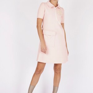 vintage 60's COURREGES PARIS Couture numbered logo dress image 6