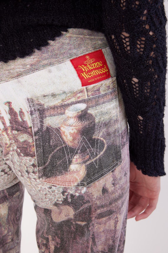 vintage VIVIENNE WESTWOOD 90's Salon print jeans … - image 10