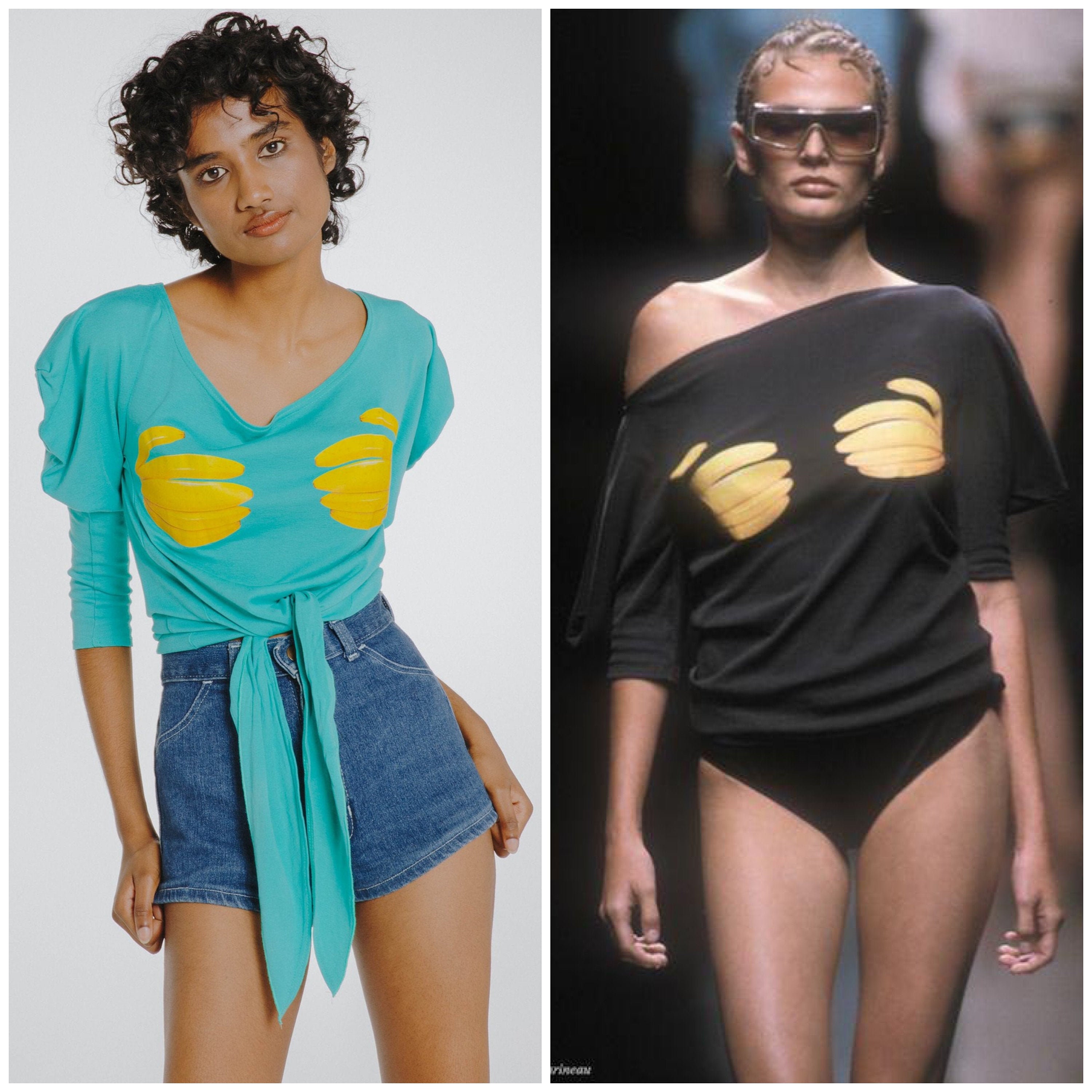 Vintage Y2K CHLOE Top / SS 2001 / Keep Your Bananas off My Melons