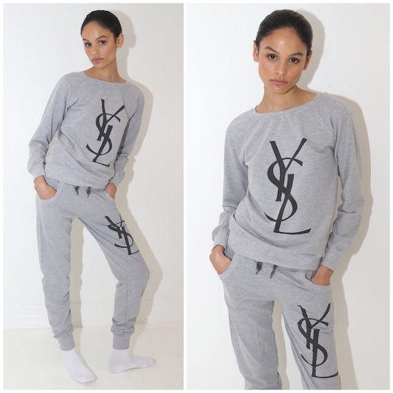Vintage 90's Yves SAINT LAURENT Track Suit / Oversized YSL