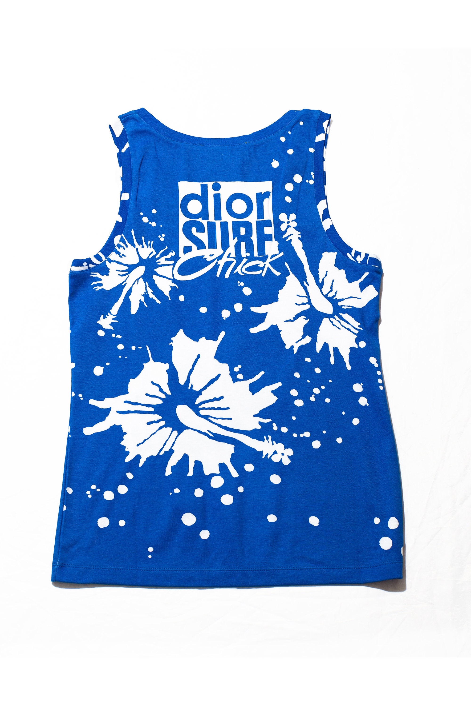 Vintage CHRISTIAN DIOR Surf Chick Tank Top / Logo T-shirt Tee