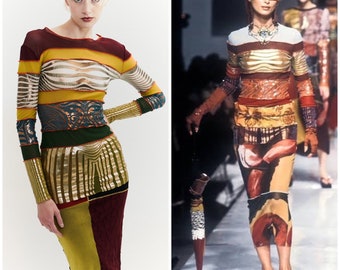 90's Jean-Paul GAULTIER archiveシースルーブラウス Vintage 90's JPG Jean Paul GAULTIER Cyberbaba Ensemble / SS