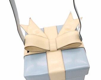 Vintage 90's MOSCHINO Bag / Tiffany Gift Box / Present / Patent