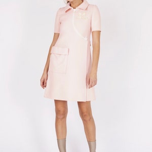 vintage 60's COURREGES PARIS Couture numbered logo dress image 2