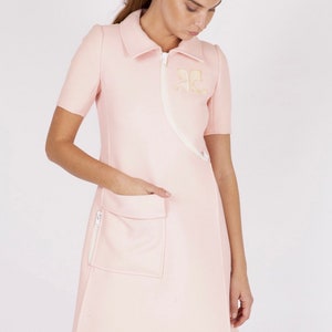 vintage 60's COURREGES PARIS Couture numbered logo dress image 9