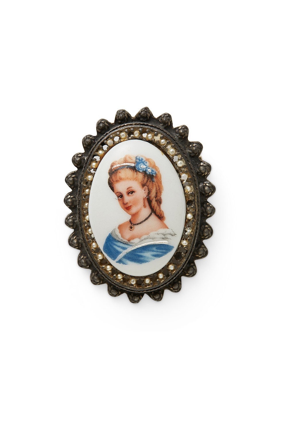 Vintage LIMOGES Hand Painted Porcelain Seed Pearl Cameo - Etsy