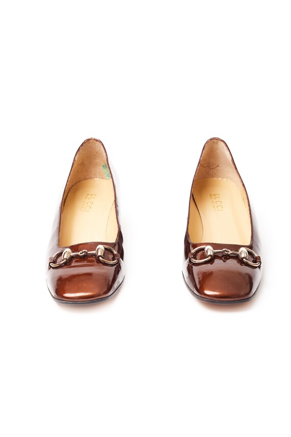 vintage 90's GUCCI by Tom Ford heeled loafers / F… - image 7