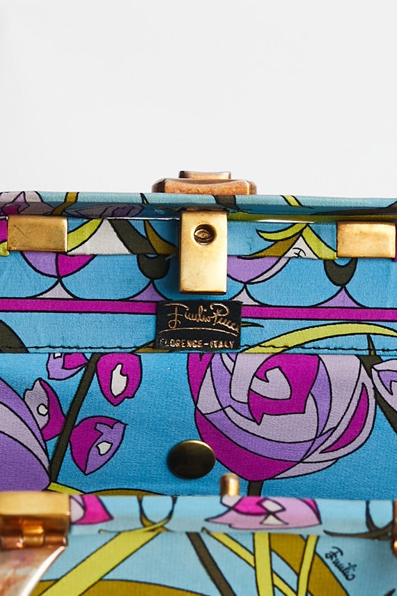 Vintage 60's EMILIO PUCCI Silk Bag / Signed EP Print / Gold Vintage 60's EMILIO PUCCI Silk Bag / Signed EP Print / Gold