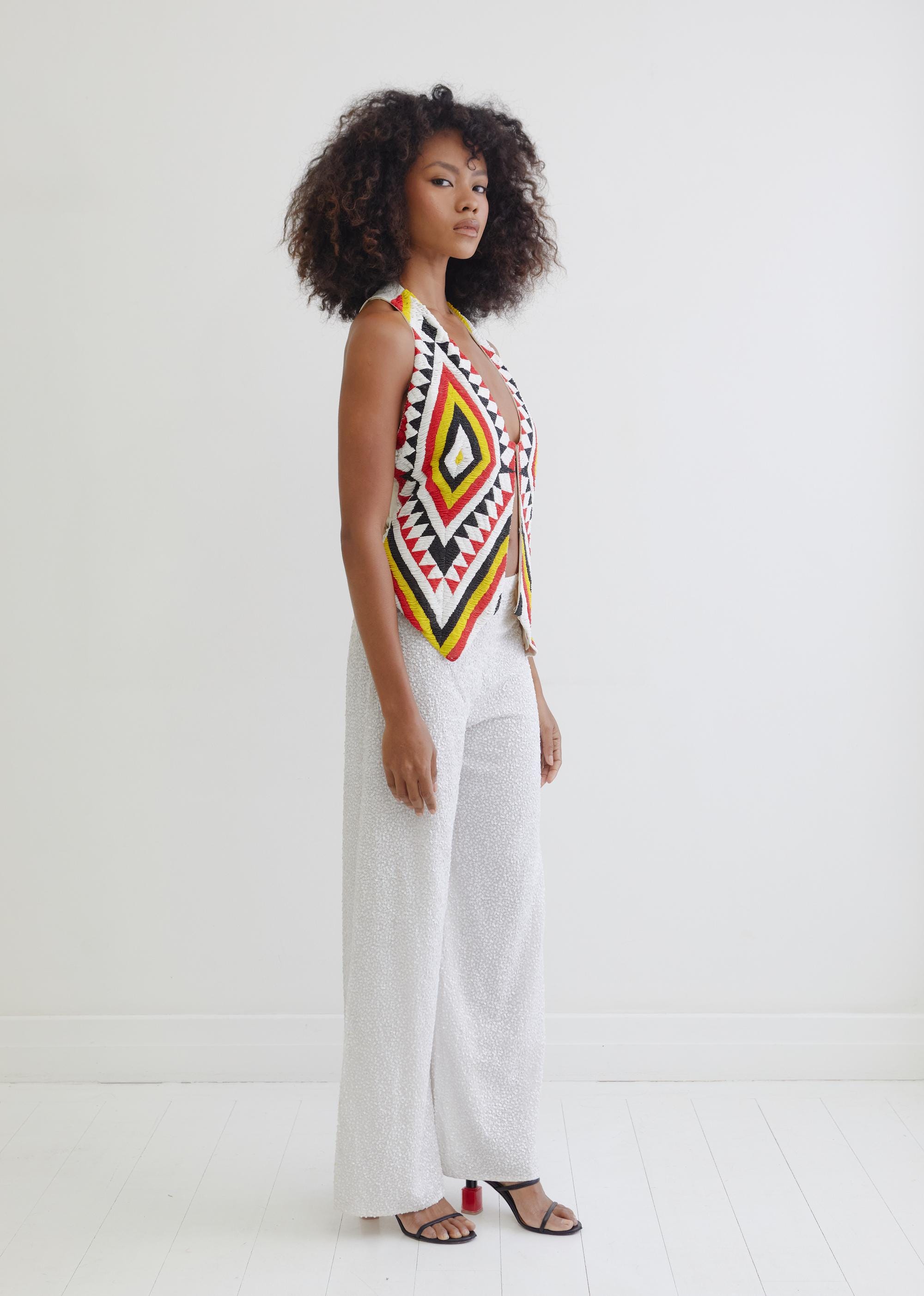 Vintage 90's KATHERINE HAMNETT Pants / SS 1994 Runway / Sequin