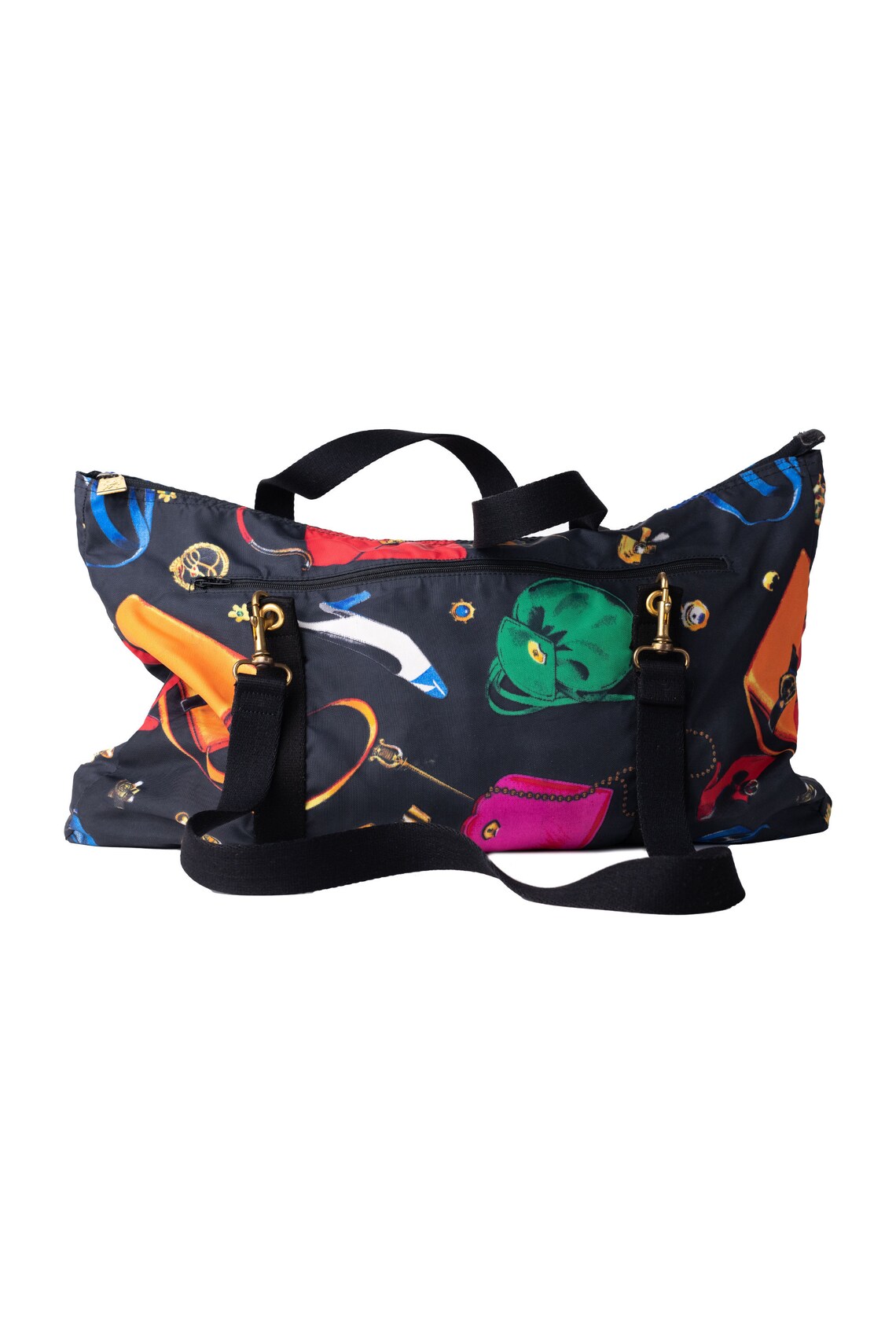 Vintage 80's KARL LAGERFELD colourful print duffel bag / Etsy