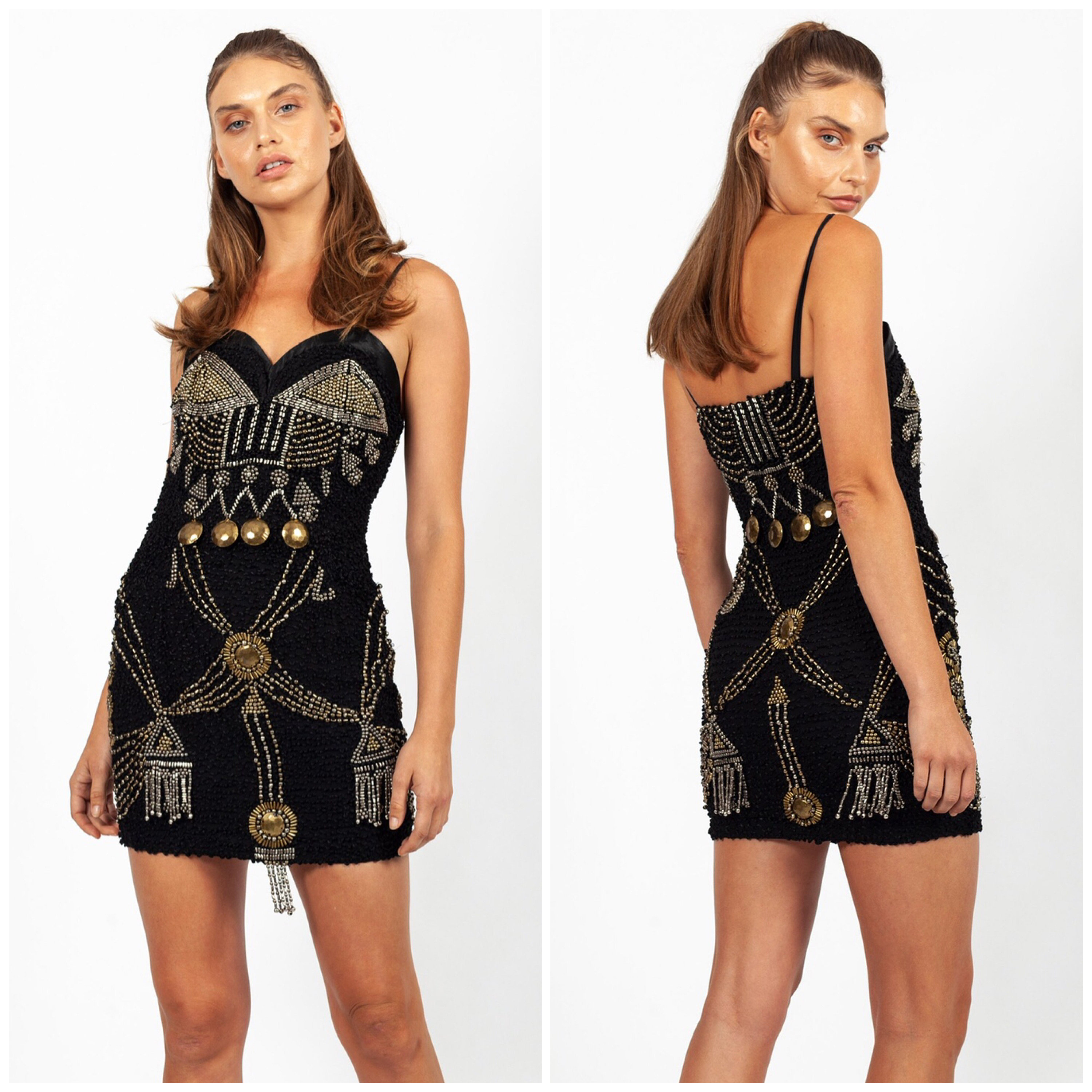 Vintage 90's GIANNI VERSACE Couture Mini Dress / SS 1990 - Etsy Vintage 90's GIANNI VERSACE Couture Mini Dress / SS 1990 - Etsy