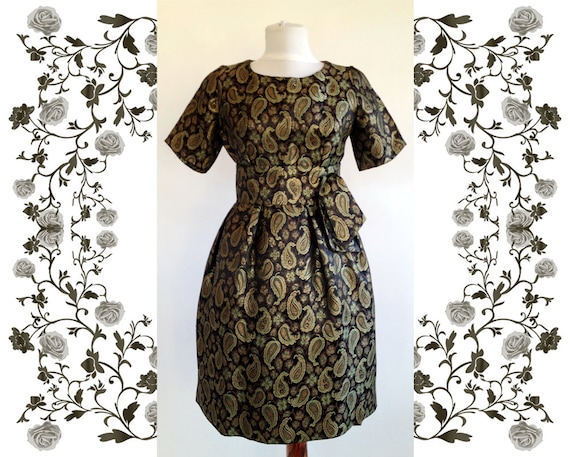 1950's Vintage Deadstock NOS Brocade Dress