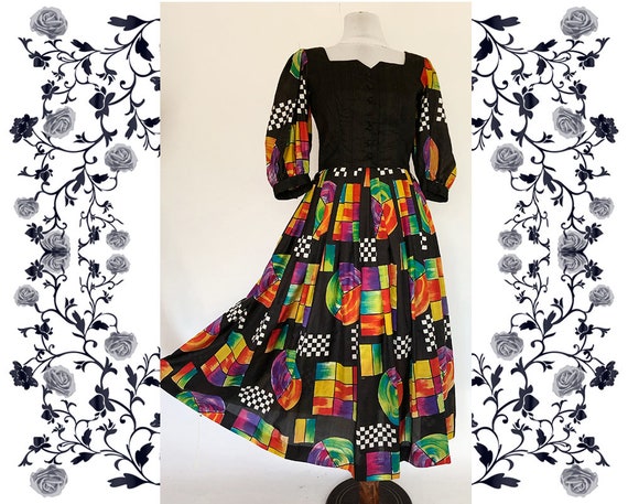 Vintage " Salzburger Dirndl" Silk Dress
