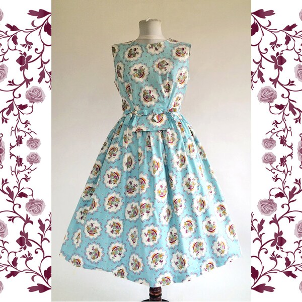 1950's Vintage Batiste Cotton Dress