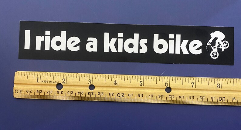 I Ride A Kids Bike BMX decal image 2