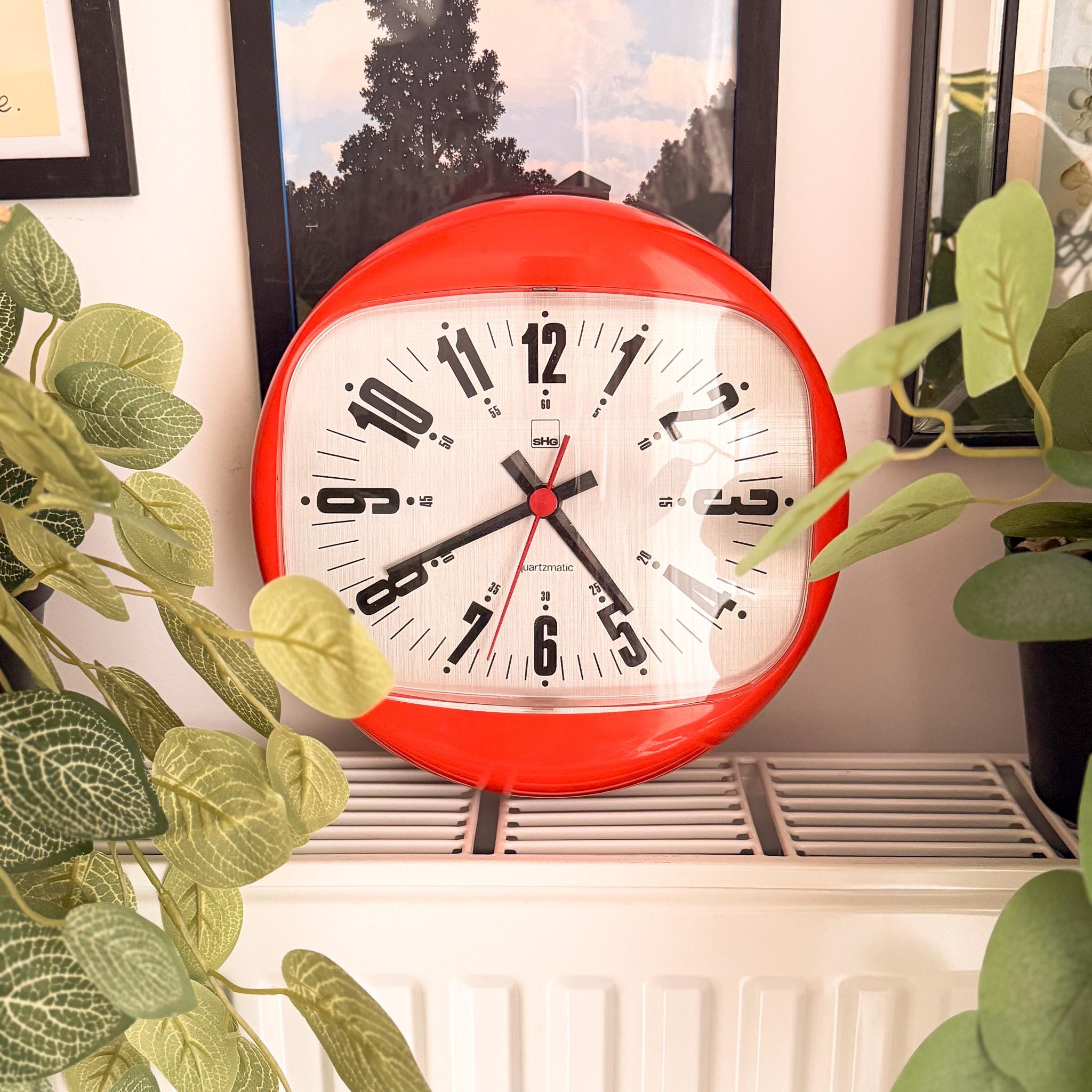 ナショナル　national ジャンク　時計　レトロポップ　70年代　オレンジ 70s Orange Clock - Etsy