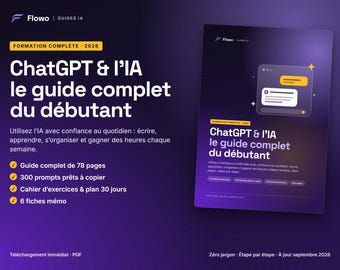 ChatGPT and AI Guide for Beginners in French | 300 Prompts, Workbook, 30-Day Plan | Downloadable PDF